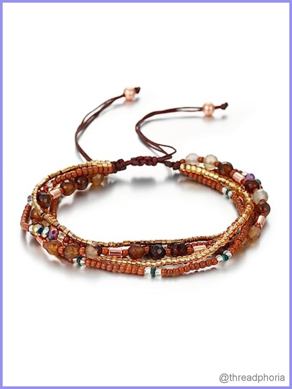 Bohemian Stacked Bead Bracelets for Women Multilayer Charm Handmade Jewelry